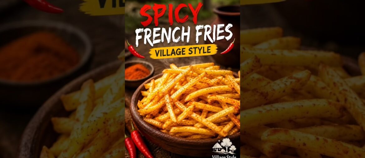 Spicy French Fries Recipe 😋 #frenchfries #spicy #villagecooking #frenchfrieslover #foodrecipes