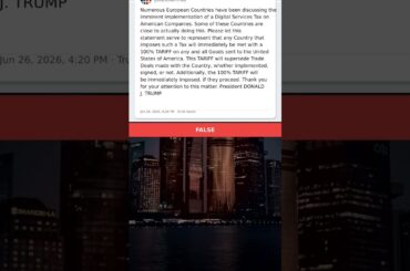❌ FALSE: "Any country imposing a Digital Services Tax will face a 1..." #Shorts