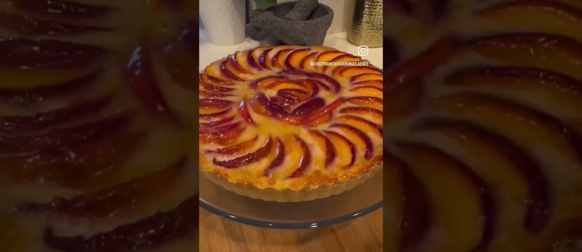 FRANGIPANE PEACH SUMMER TART by Chez François Cooking Classes