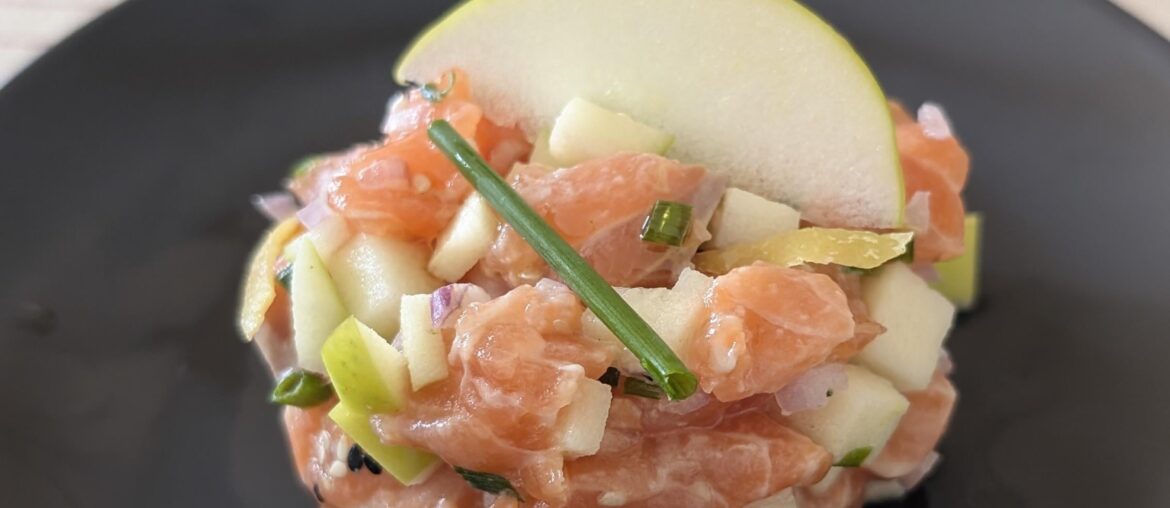 Tartare de saumon et pomme granny