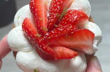 Tartelette fraise-citron vert et chantilly 🍓✨