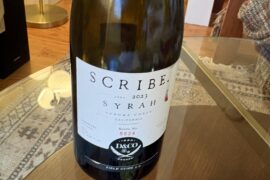 Light and spicy Syrah, Scribe Sonoma Coast
