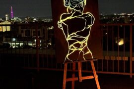 Sharing my unique light painting creation with integrated light up system inside.