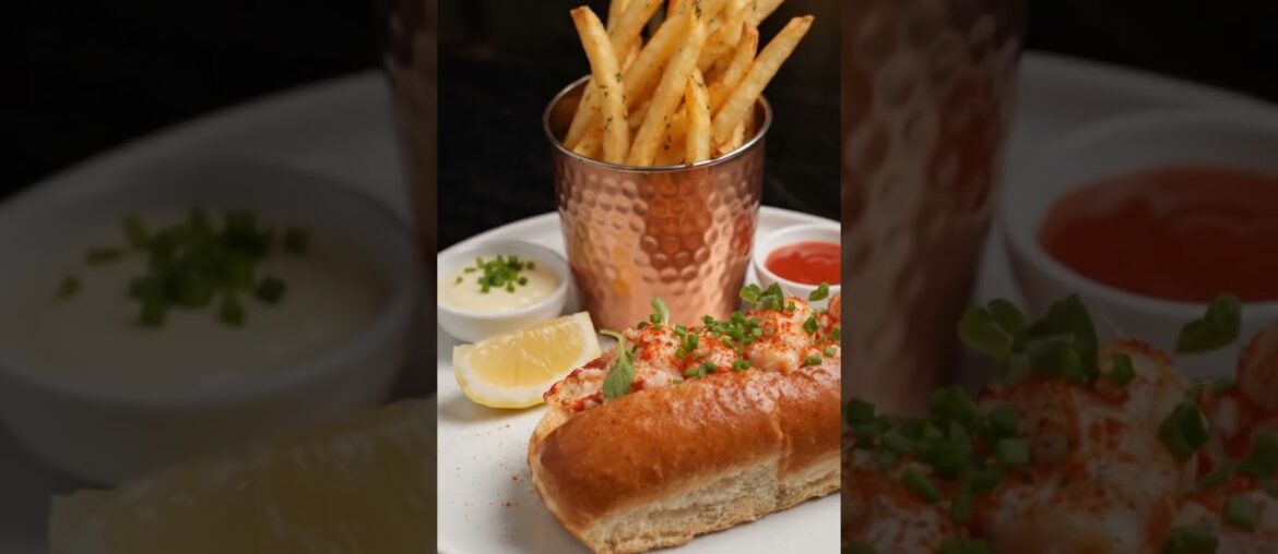 Luxury Lobster Roll & Crispy Fries - The Most Satisfying Bite You'll Watch Today!