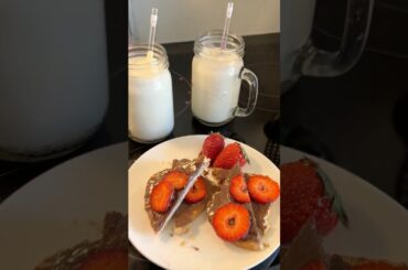 POV Simple Chocolate Toast But Make It Gourmet with Sipahh straw #easyrecipes #breakfast #shorts