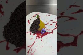 French Poached Pear || French Cuisine || French Dessert #dessert #frenchfood #food #england #pastry