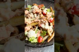 Chicken Burger Bowl Loaded Fries #bowl #chicken #burger #shorts