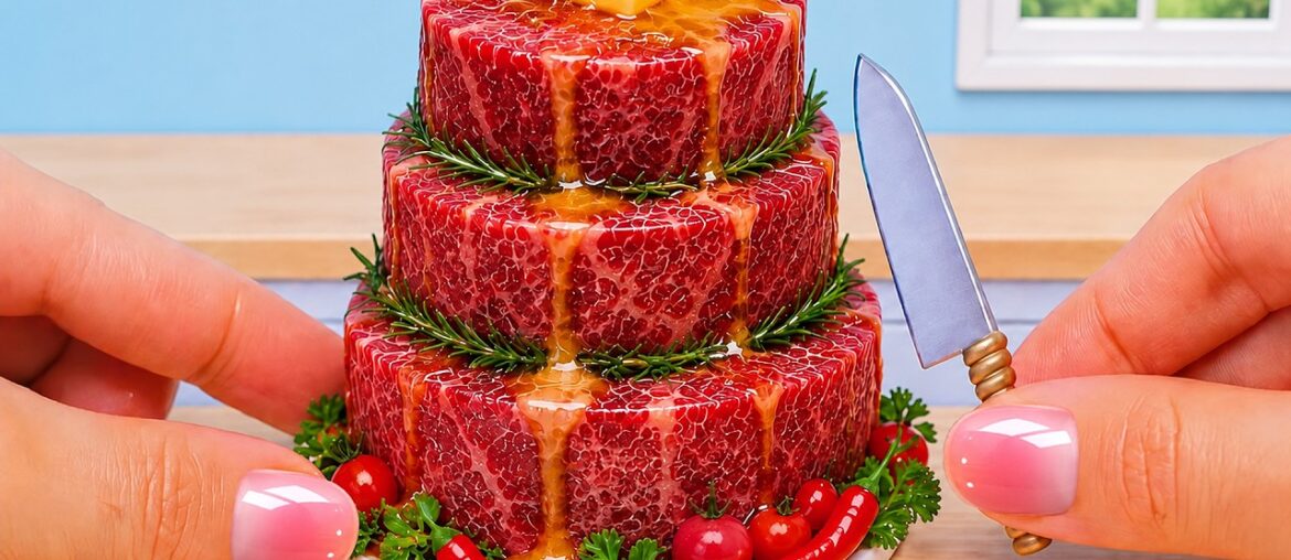 Amazing Miniature Cooking Beef Recipe 🥩 How to Make Minced Beef Cake with Butter and French Fries Amazing Miniature Cooking Beef Recipe 🥩 How to Make Minced Beef Cake with Butter and French Fries