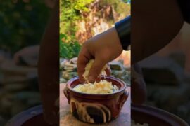 The Ultimate Campfire French Onion Soup (ASMR) #Shorts