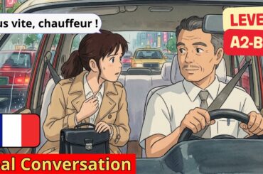 Taking a Taxi #2 | French for Beginners | 10 Short French Conversations | Level A2-B1