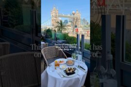 This French restaurant has one of the best views of Tower Bridge 🇫🇷✨ #thingstodoinlondon