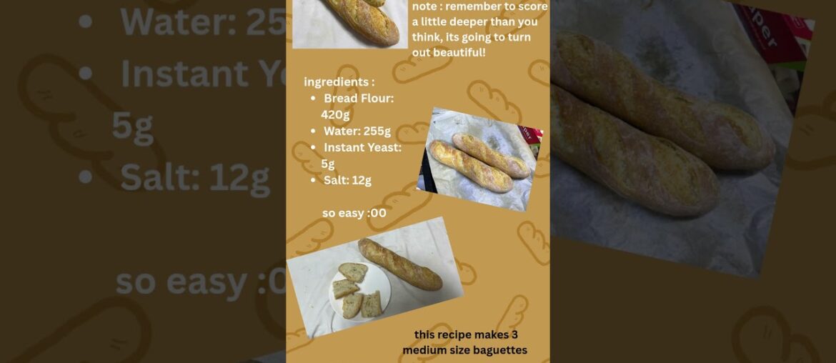 la baguette ( recipe in description ofcc ) #french #bread la baguette ( recipe in description ofcc ) #french #bread