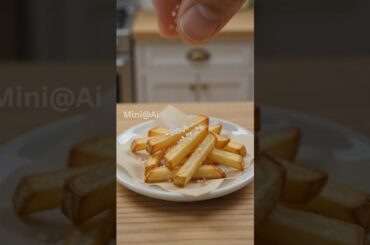 Tiny French Fries 🍟 | AI Miniature Cooking | Crispy Tiny Kitchen ASMR #shorts