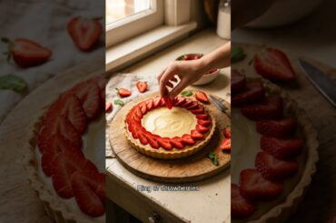 French FRUIT TART 🍓 Patisserie ASMR #shorts