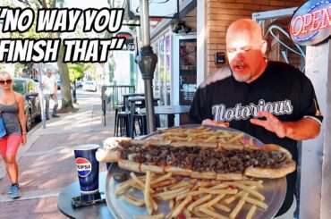 15 Minutes to Finish a 2 Foot Cheesesteak and 2 Large Fries | Only 2 People Ever Did It