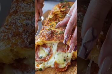 The Ultimate Cheesy Pepperoni Stromboli! 🍕🧀🔥 #shorts #cooking