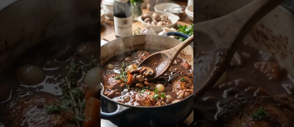How to Make Authentic Coq au Vin 🍷 | French Chicken Recipe