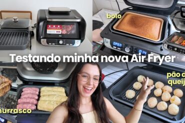COMPREI A AIR FRYER DOS MEUS SONHOS 😍 Testei tudo, fiz bolo, churrasco, pão de queijo e batata frita