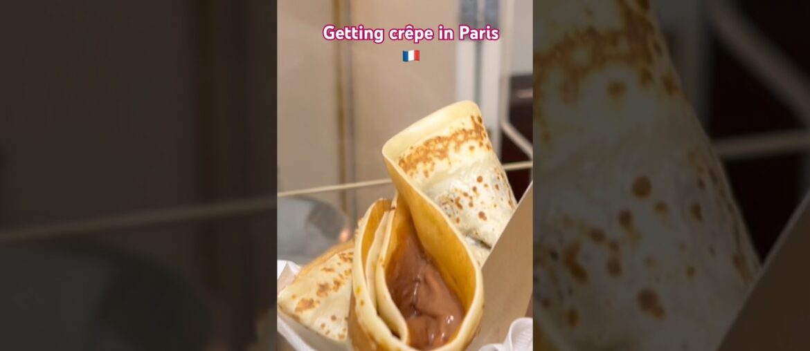 went to Paris with my friend to buy crêpe. It was delish #frenchcafe #londoncafe #paris #shorts