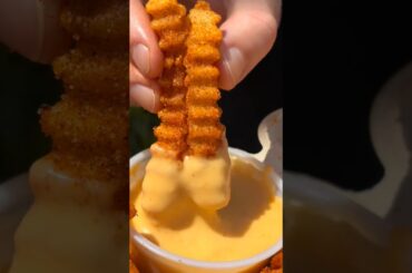 These Crispy Fries + Cheese Dip Are Addictive! 🍟🧀 #Shorts #asmr #fries