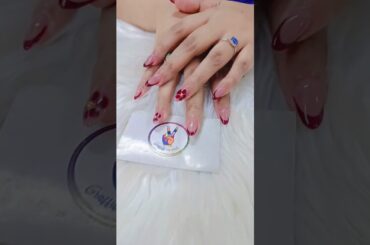 wine french nail #trending #short #nailart #nails #viral #art #video #shorts #youtubeshorts #fyp