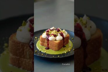 Luxury Café-Style Raspberry Pistachio French Toast ✨