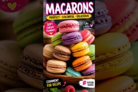 🔥📝 Comment For Recipe | Perfect French Macarons #trending #macron #video #ytube #food