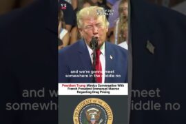 President Trump Mimics Conversation With French President Emmanuel Macron Regarding Drug Pricing
