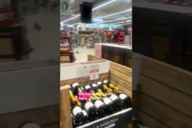 How much wine can you find in a French supermarket ? #france #supermarket #paris