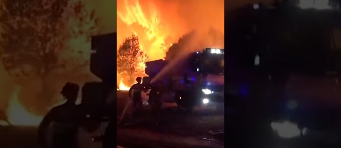 300,000 evacuate as wildfires devastate Spain and France