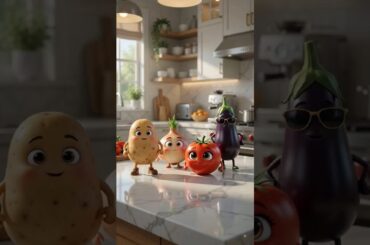 Potato vs Eggplant: The Ultimate Kitchen Showdown! 🥔🍆 #Shorts