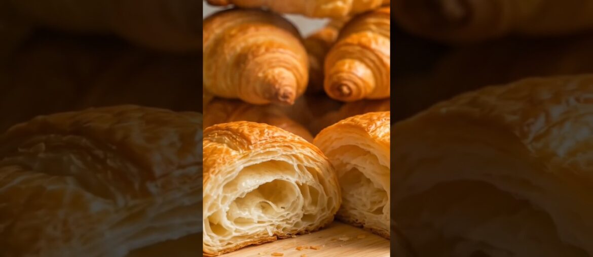 Buttery French Croissants #croissants #ai #viral #trending #recipe