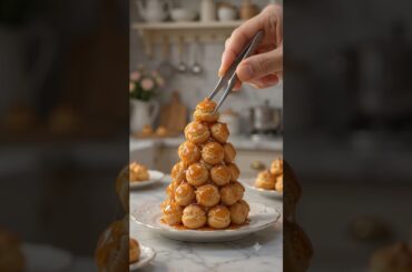 Croquembouche ASMR 🍮✨ | Tiny Kitchen French Dessert #Shorts
