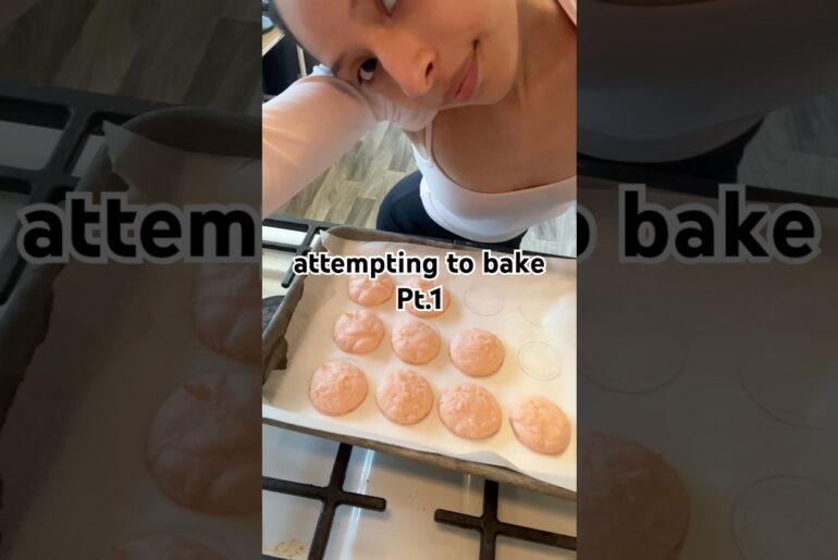 Attempting to make French Macarons! #bakingathome #baking #shortsfeed #microinfluencer #tiktok #bake