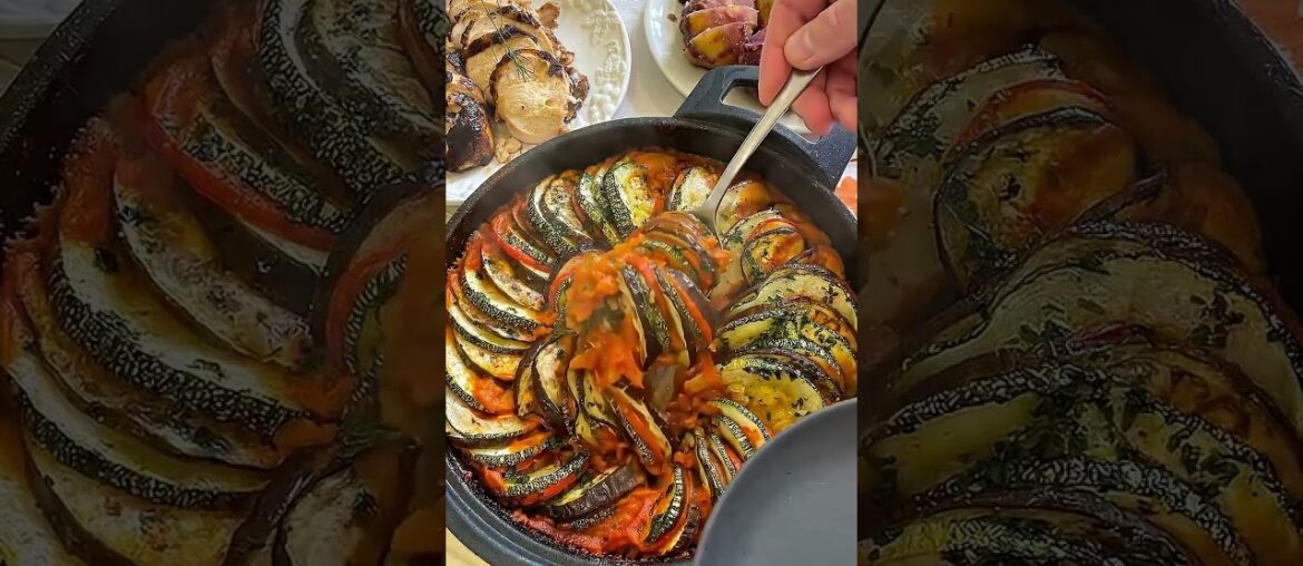 Delicious French Ratatouille Recipe 🍆🍅 Easy & Healthy Vegetable Dish #shorts Delicious French Ratatouille Recipe 🍆🍅 Easy & Healthy Vegetable Dish #shorts
