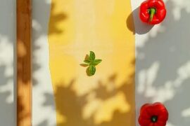 Pâtes fraîches et ustensiles.