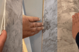 Guy Calls Out House Flippers After Discovering 'Marble Tile' In Home's Shower Is Actually Vinyl Flooring In Viral Video