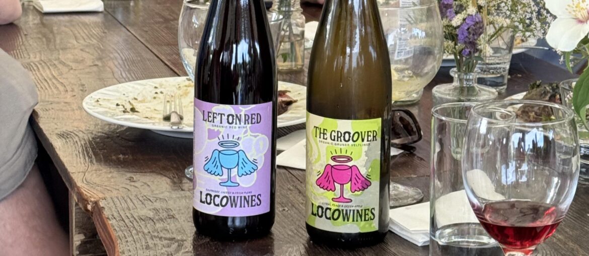 “Left on red” and “the groover” by Loco Wines