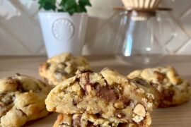 Cookies chocolat au lait/ Amandes caramélisées