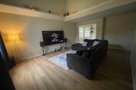 Coffee table/entertainment center recommendations for this room