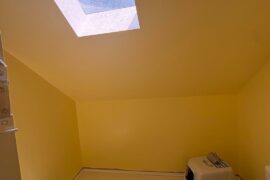 What colors/prints/wood tones would you add to this bathroom to make it cottage/grandma/eclectic and to tone down the brightness?