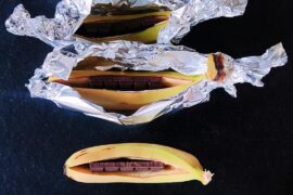 Banane chocolat au feu