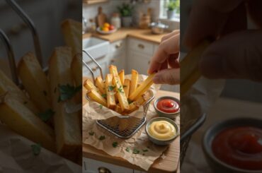 🍟 World's Smallest French Fries! So Crispy & Satisfying 🤯 #Shorts #ai #cooking #viral #fyp #asmr