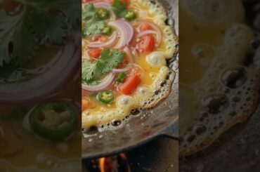 👉 "10₹ का देसी आमलेट 😲 | Chulha Omelette Village Style 🔥"#viral #shorts