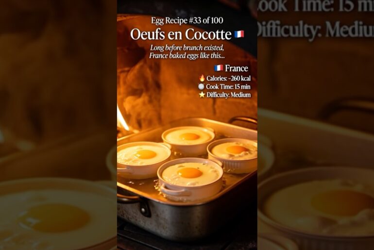 Traditional French Oeufs en Cocotte (Egg Recipe #33)! 🇫🇷🍳