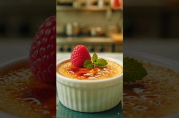 🍮 Classic French Crème Brûlée | Miniature Cooking ASMR| Tiny Kitchen Story #shorts #viral #trending
