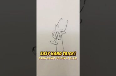 How to Draw Hands Holding a Glass (EASY Step-by-Step Trick!)#shorts #digitalart #howtodraw #draemon