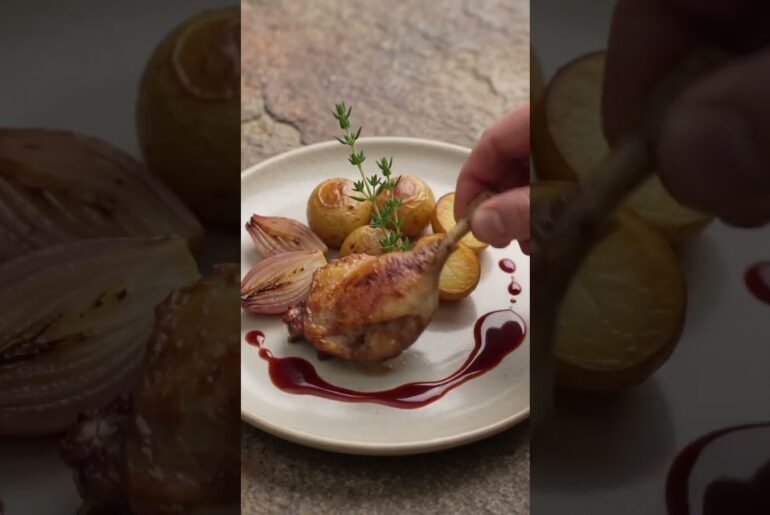 🦆 Tiny Duck Confit ASMR 🇫🇷 | Mini French Gourmet #Shorts #duck