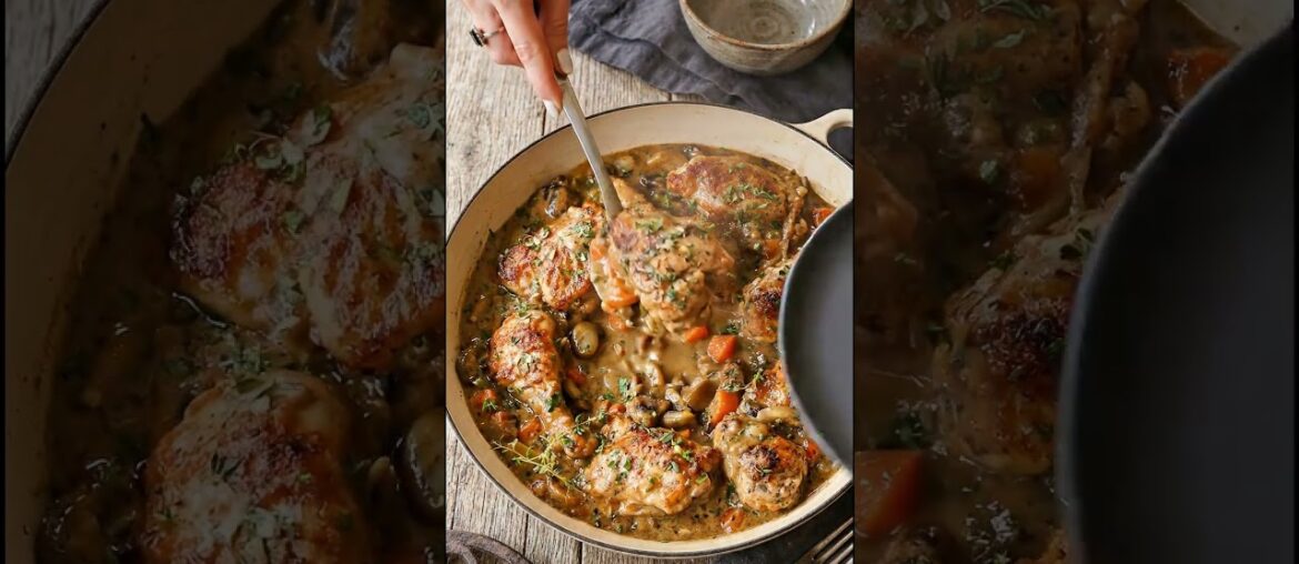 Classic French Chicken Fricassee  #easyrecipes #recipe #cooking #viralrecipes