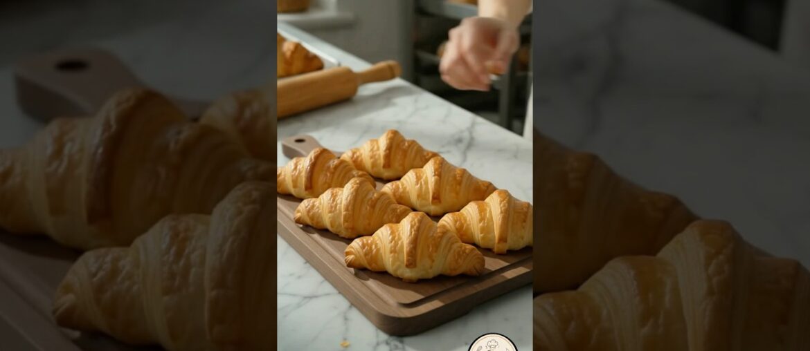 Classic French Butter Croissants 🥐✨ | Flaky & Buttery #shorts Classic French Butter Croissants 🥐✨ | Flaky & Buttery #shorts